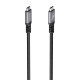 AISENS Cable USB 3.2 Gen2 Aluminio 10Gbps 8K@30Hz 5A 100W E-Mark, Tipo USB-C/M-USB-C/M, Negro, 4.0m
